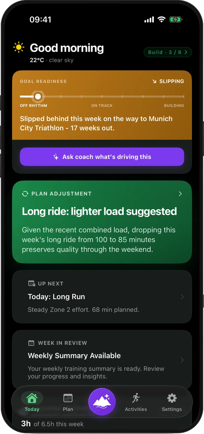 Triple Peaks home screen